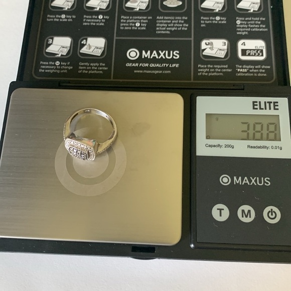 925 sterling silver cocktail ring size 6.5 - Picture 3 of 6